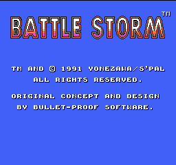 Battle Storm title screen for Famicom